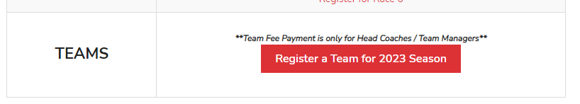 League home page with the register-a-team button