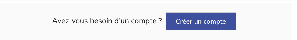 Fenêtre de connexion avec Créer un compte