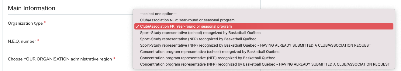 Affiliation application questions