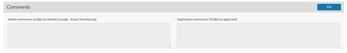 Zones des commentaires admin et des commentaires de demande