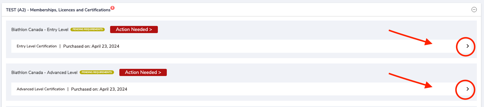 Bannières de niveau qui ouvrent les détails