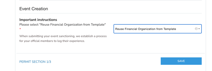 Première question réglée à Reuse Financial Organization from Template