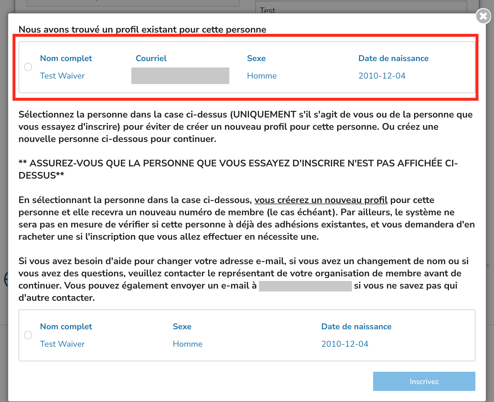 Profil existant trouvé pour un joueur test