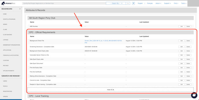 Attributs CPC - Official Requirements dans Attributes & Records