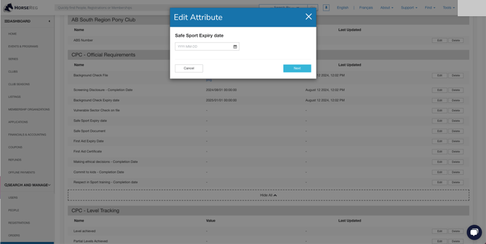Fenêtre de modification d’un autre format d’attribut