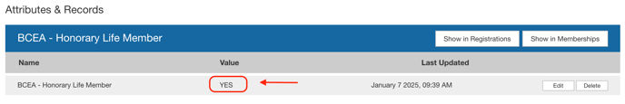 Attribute edit window with Yes selected