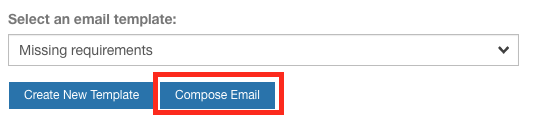 Modèle de courriel choisi avec Compose Email