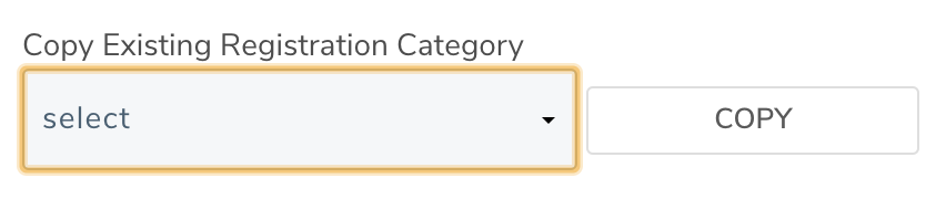 Sélecteur Copy Existing Registration Category