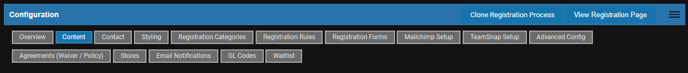 Configuration tabs with the Content sub-tab