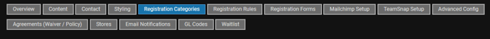 Configuration sub-tabs