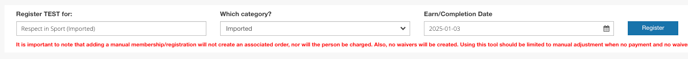 Imported category and Earn/Completion Date