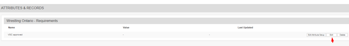 VSC approved attribute with Edit under Attributes & Records
